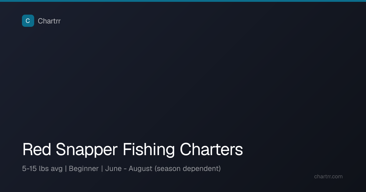 Red Snapper Fishing Charters — Book a Red Snapper Trip | Chartrr